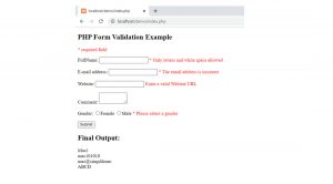 Data collection with PHP - Creating forms, Setting up and Validation 4