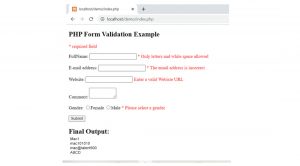 Data collection with PHP - Creating forms, Setting up and Validation 5