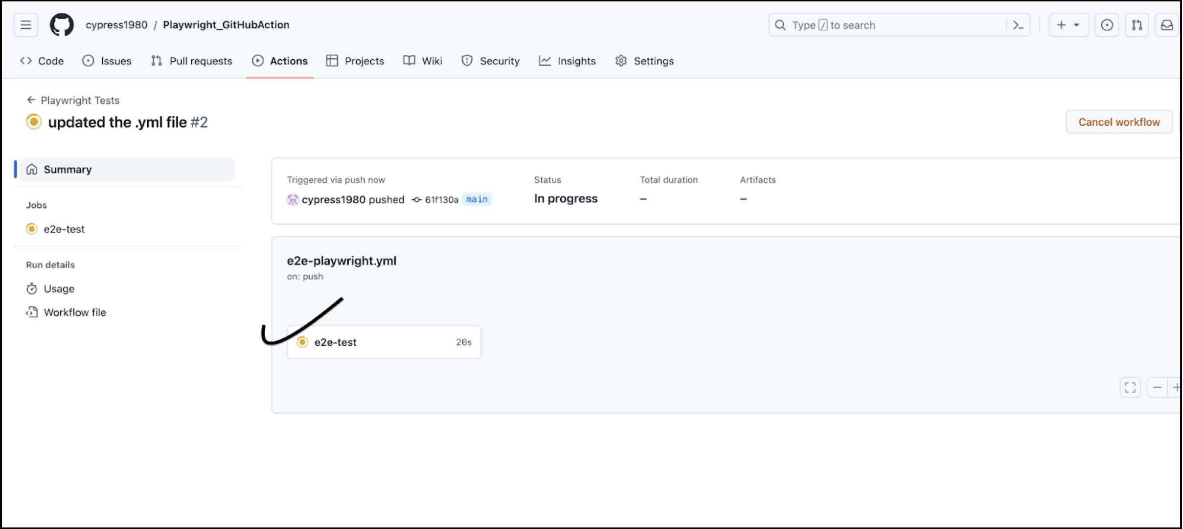 GitHub Action Integration with Playwright 3