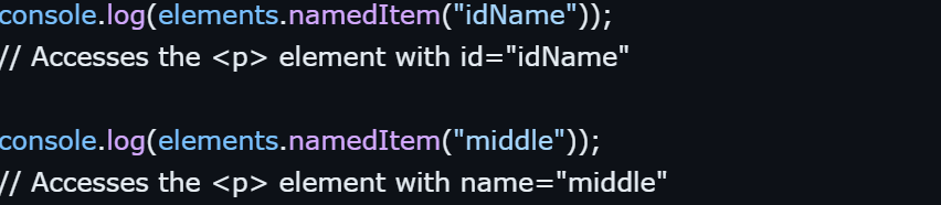 nameditem() method